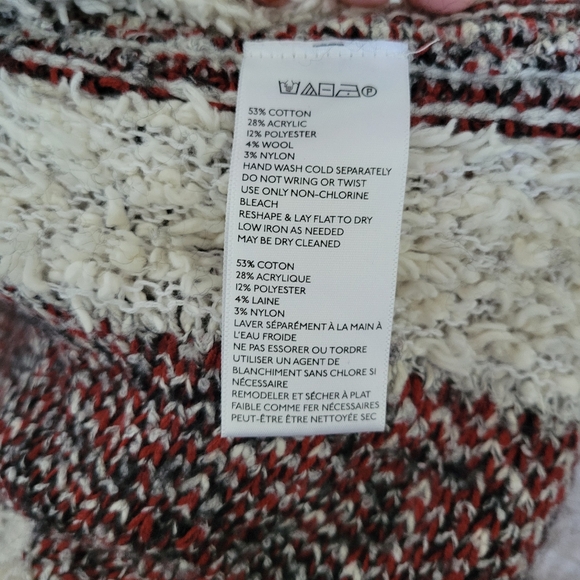 Urban Outfitters Ecote Textured Stripe Sweater Poncho, OS - Picture 7 of 8